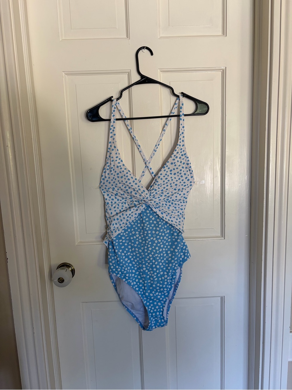 Women’s Lilly pulitzer Blue and White Polka Dot One-Piece Swimsuit